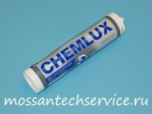 Однокомпонентный силиконовый герметик Chemlux 9015 для герметизации для  душевой кабины. (Белый)