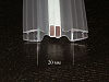 Магнитный уплотнитель на стекло двери, белый, дл.100 см. стекло 6 мм