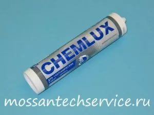 Однокомпонентный силиконовый герметик Chemlux 9015 для герметизации для  душевой кабины. (Белый)